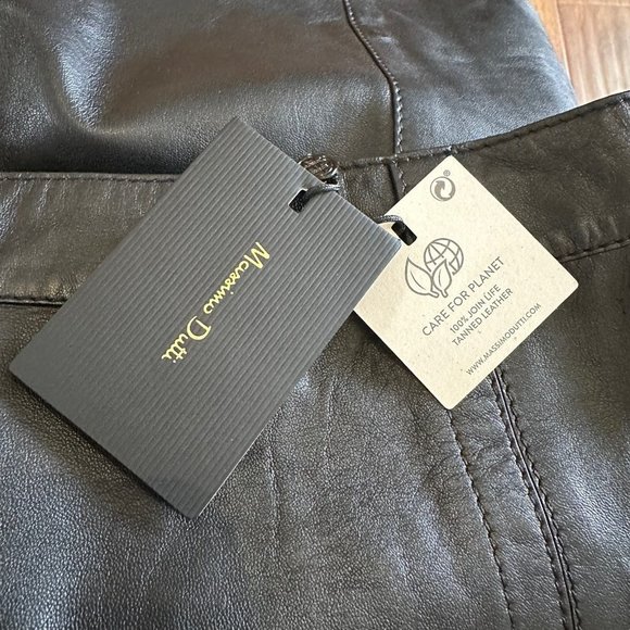 NWT Massimo Dutti leather mini skirt - Picture 3 of 10